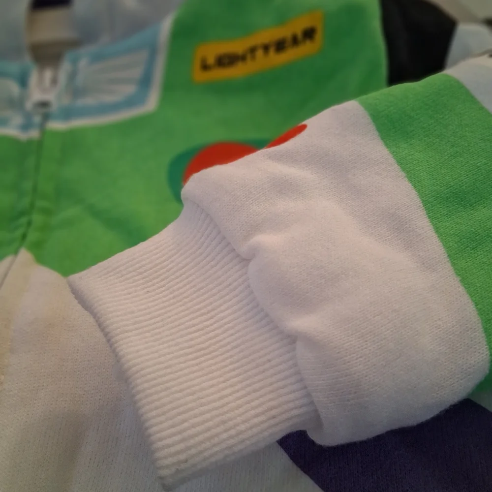 Disney Pixar TOY STORY BUZZ LIGHTYEAR Sherpa Lined Full Zip Up Hooded Jacket